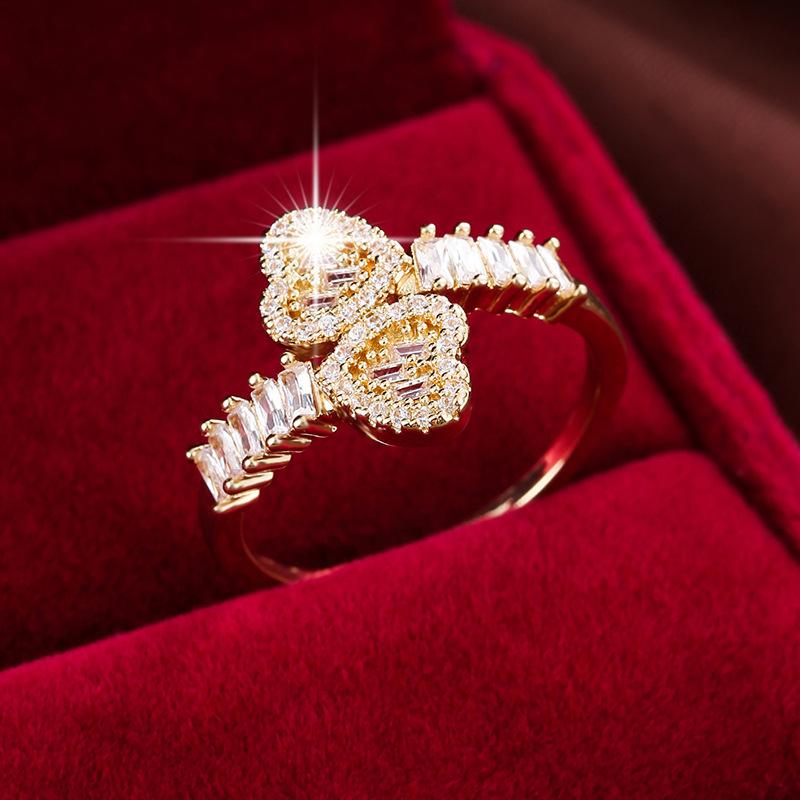 

Sweet Cool Minimalist Heart Shaped Index Ring For Women Niche Design Fashion Fresh Jewelry no. 6