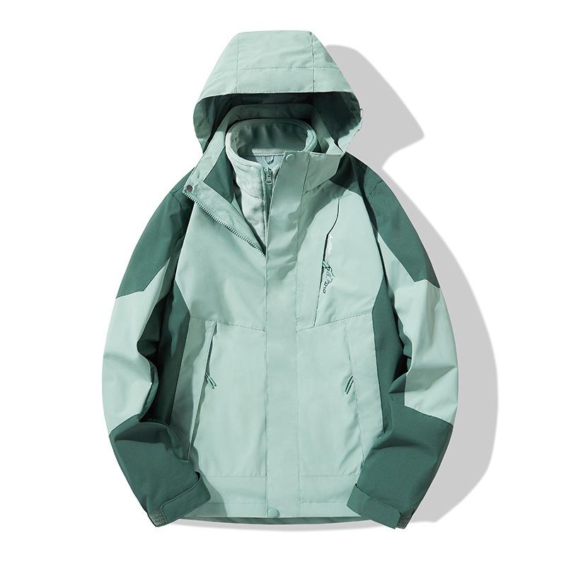 Jacket Three-in-one Hole Silver Fox Velvet Liner Underarm Breathable Holes Outdoor Mountaineering Clothing Men's Windproof Jacket Jacket Women