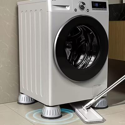 4 stuks anti-vibratie wasmachine pads - Antislip, schokabsorberende en geluidsreducerende matten voor koelkasten en apparaten, hoge modellen, anti-overstromingsmatten