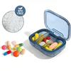 Portable Mini Pill Organizer 3-Compartment Travel Pill Case Compact Daily Medicine Storage Box Lightweight Pocket-Sized