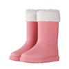 New medium tube non-slip waterproof shoes rain shoes rain boots water boots thermal cover shoes women's adult fashion medium tube