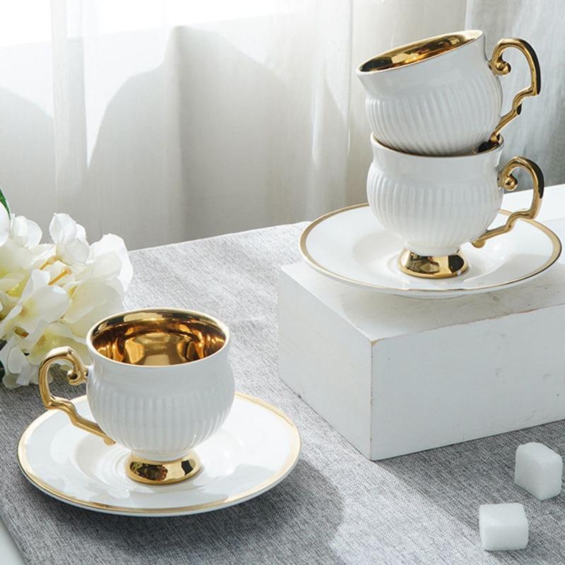90ML European Set Afternoon Tea High-end Coffee Cup Ceramic British Exquisite Household Tea Cup Tea Set Cup