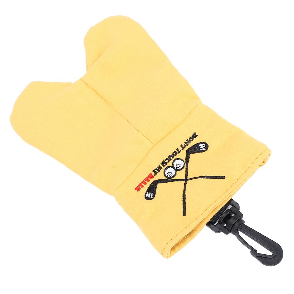 Funny Ball Pouch Double Sided Velvet Reusable Hanging Hook Holds 2 Balls Funny Print Ball Accessorie