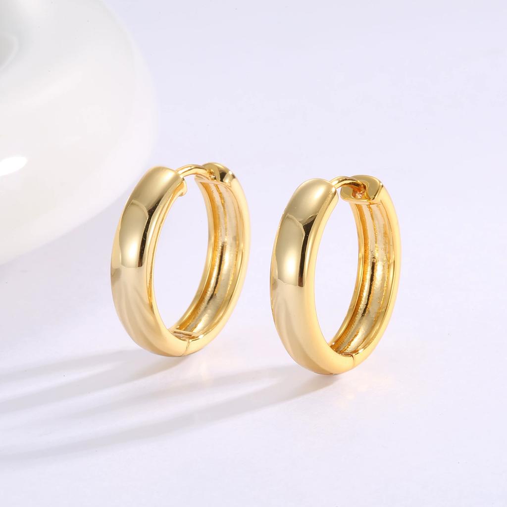 925 Sterling Silver Rose Gold Small Hoop Earrings For Women Girls Gift Wedding Engagement Party Gift Smooth Ear Bone Buckle