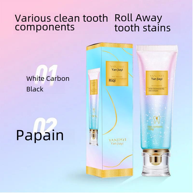 Dentifrice Blanchissant Niacinamide Yan Jiayi pour Haleine Fraîche, Convient aux Hommes et aux Femmes, Pack Familial, Conception Monobloc Sans Couture.