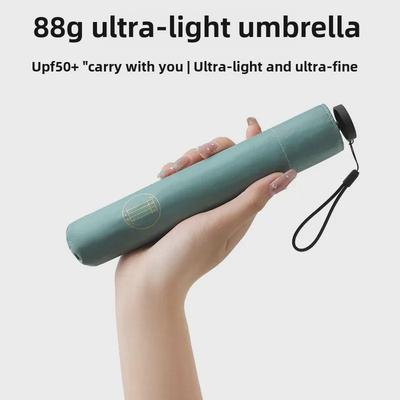 Ultra-light 88g 5K Color Mini Portable Pencil Umbrella - Japanese Carbon Fiber 3-Fold Sun Umbrella for Students