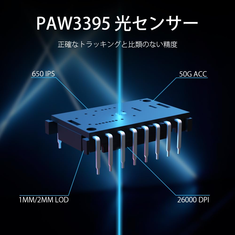 DeLUX M800Ultra Wireless Gaming Lightweight Nordic 52840 1000Hz Polling PAW3395 Sensor Battery Huano Pink Switch Mouse, (55g), MCU, Rate, (26000 DPI),