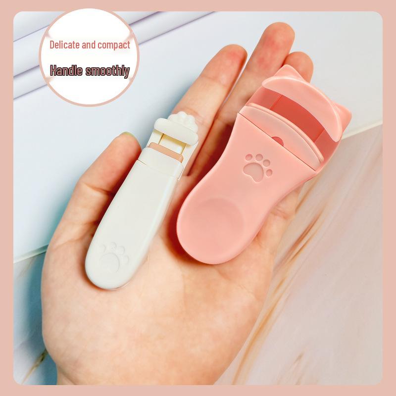 Xuebei'er Wide-Angle Cat Paw Eyelash Curler – Portable, Long-Lasting Beauty Tool for Women