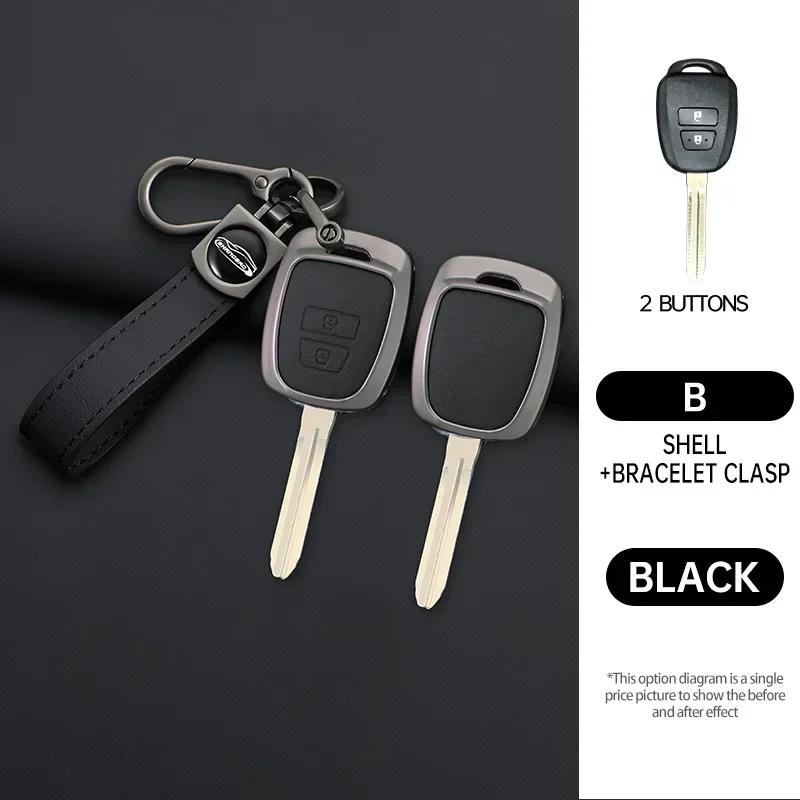 Zinc Alloy Leather TOY43/TOY47 2/3/4Buttons Remote Key Shell For Toyota Camry Avalon Corolla Matrix RAV4 Venza Yaris FOB Case