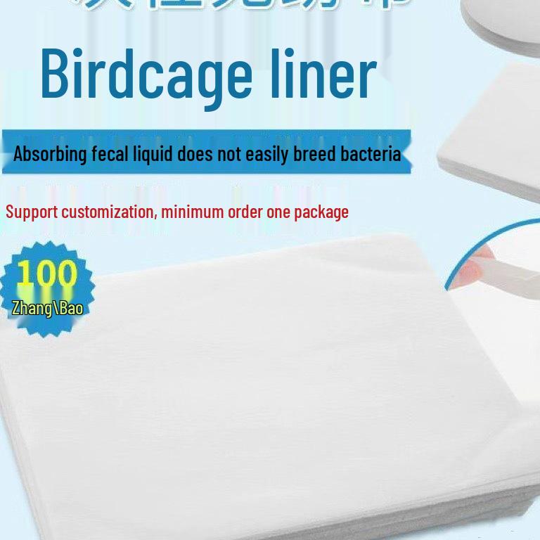 Disposable Absorbent Birdcage Mat - Round Bird Tray Liner for Droppings