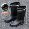 New PVC four-season medium tube rain shoes women's fashion waterproof shoes wear-resistant and non-slip water boots rain boots Japanese