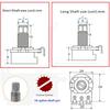 FLEOR 4PCS Guitar Potentiometers Volume Tone 18-spline Pots A250K/ B250K/ A500K/ B500K Long / Short Shaft Choose Guitar Parts