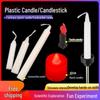 Plastic Candle Holder Stand - Candlestick & Candle Experiment Toy