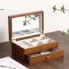 Wooden Jewelry Box Large 2Layers Multi Functional Organizer Jewelry Aesthetic Storage Box Retro Luxury Personalized Packaging Ornaments Funny Gifts