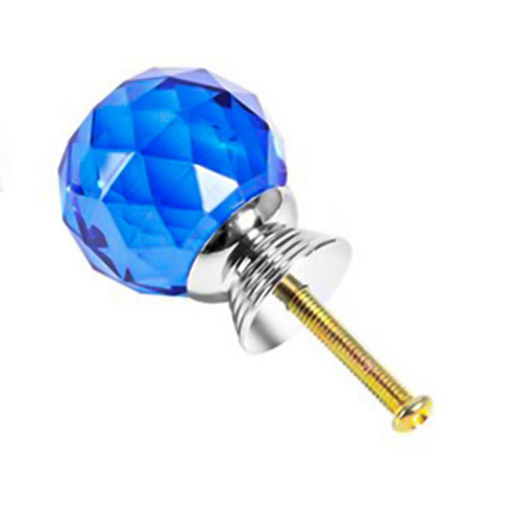 Crystal Cabinet Knobs with Screws Decorative Crystal Glass Dresser Knobs for Dresser Drawers Cupboard