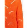 Orangefarbener durchbrochener Strickpullover Tctaw23ak00070