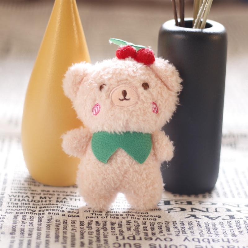 Cartoon Cute Small Bear Plush Toy With Pp Cotton Filling For Backpack Accessories