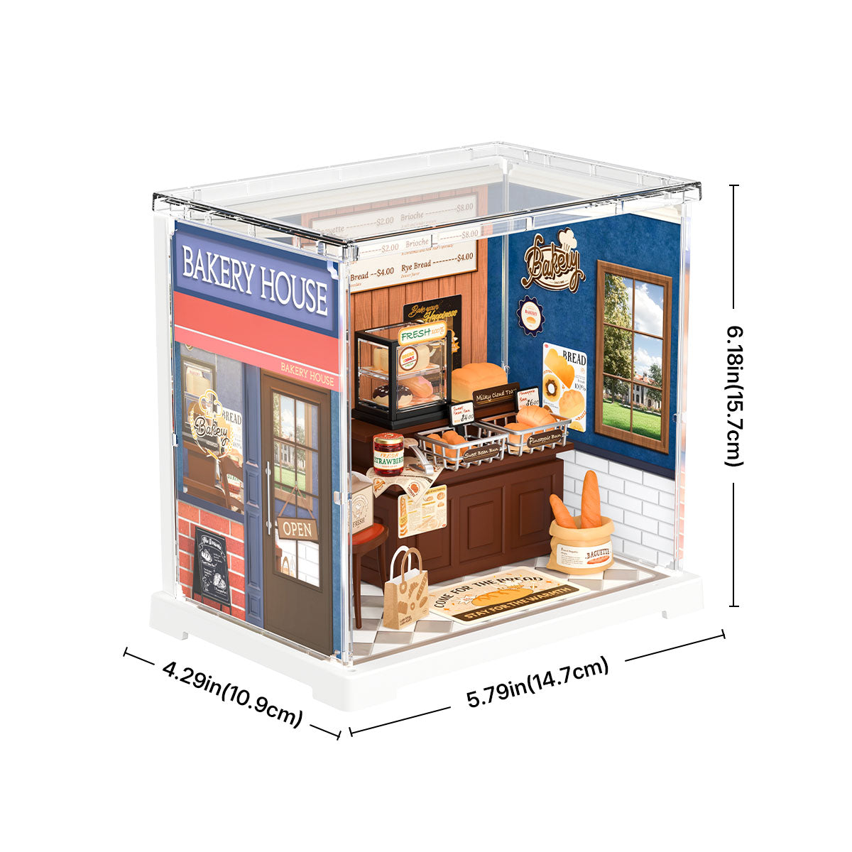 ROBOTIME Rolife 3D Puzzel Boter Bakkerij Huis DIY Miniatuur Winkel Kit (DWS03B) | Mini Super Creator Bakkerij