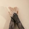 Eyelash Edge Lace Arm Sleeves Fingerless Lace Cuffs Vintage Arm Cover  Cosplay Show