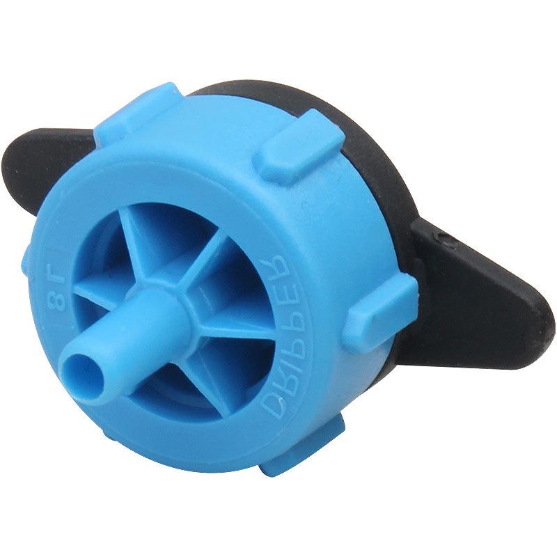 Detachable & Washable Pressure Compensating Dripper for Orchard/Greenhouse - 4L/8L Capacity for Fruit Trees & Potted Plants, Compatible with PE Pipe.