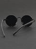 Individuality anti-glare sunglasses American classic metal round frame sunglasses punk metal wooden leg