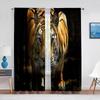Tende in Tulle Tigre per Decorazione Soggiorno Foglie Verdi Animale Selvatico Tenda Voile Velata per Camera da Letto Cucina Tendaggi per Finestre Tende