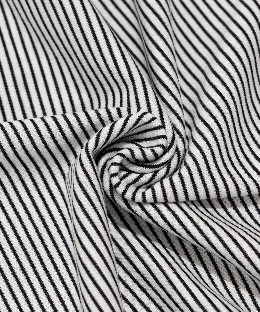 ROIDESROIS Striped Slim Long Sleeve T-Shirt (White)