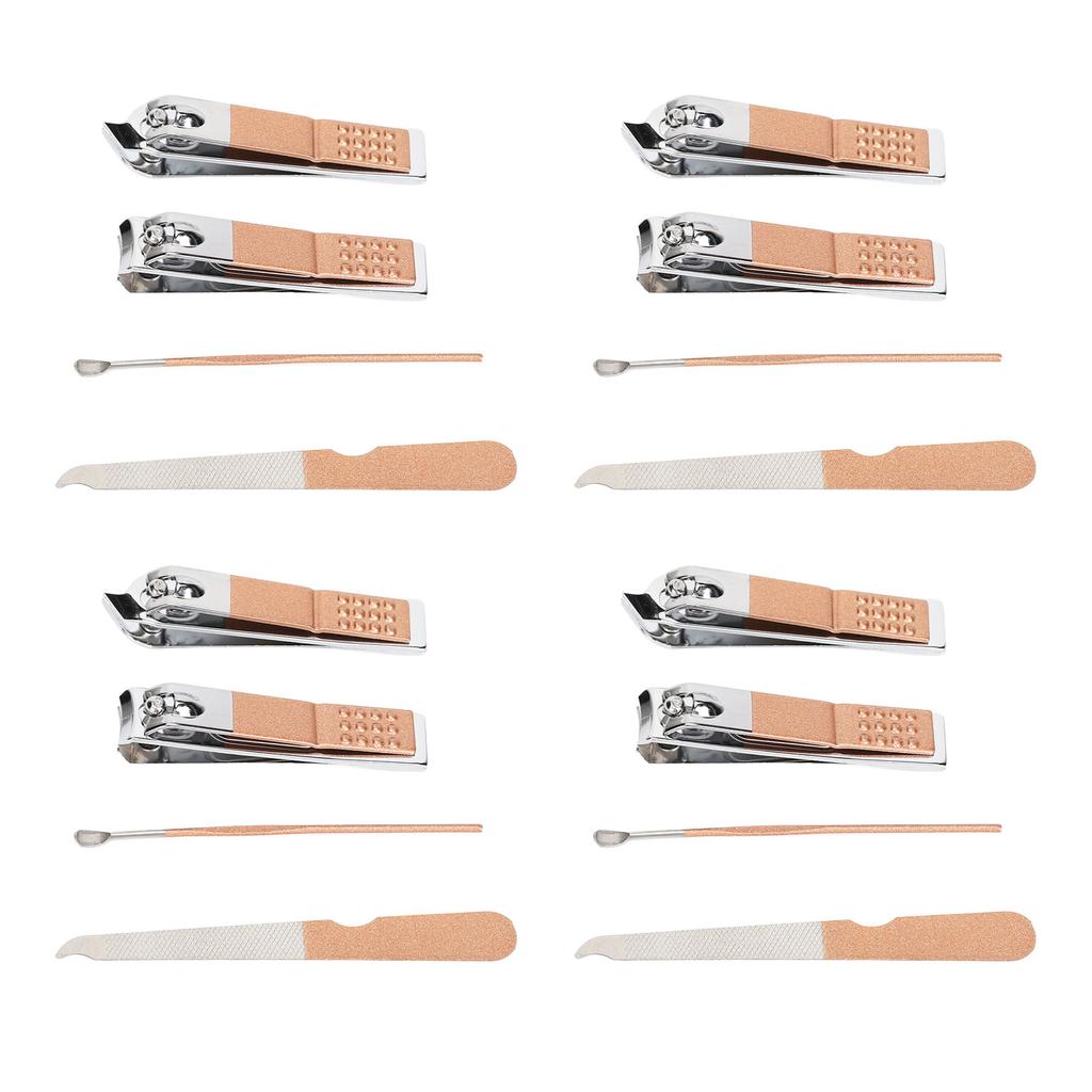 4 Set Nail Clippers Beauty Tools Stainless Steel Ear Spoons Nail Files Grooming Manicure Set with Pi