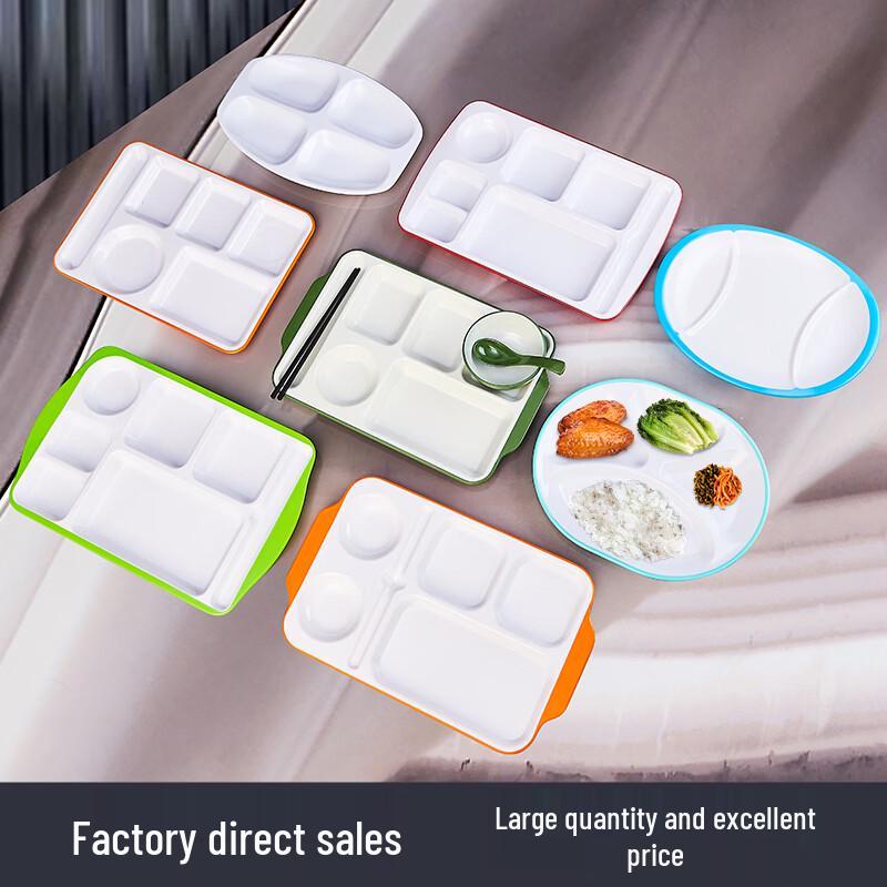 10.8-inch Melamine 3-Compartment Divided Dinner Plate