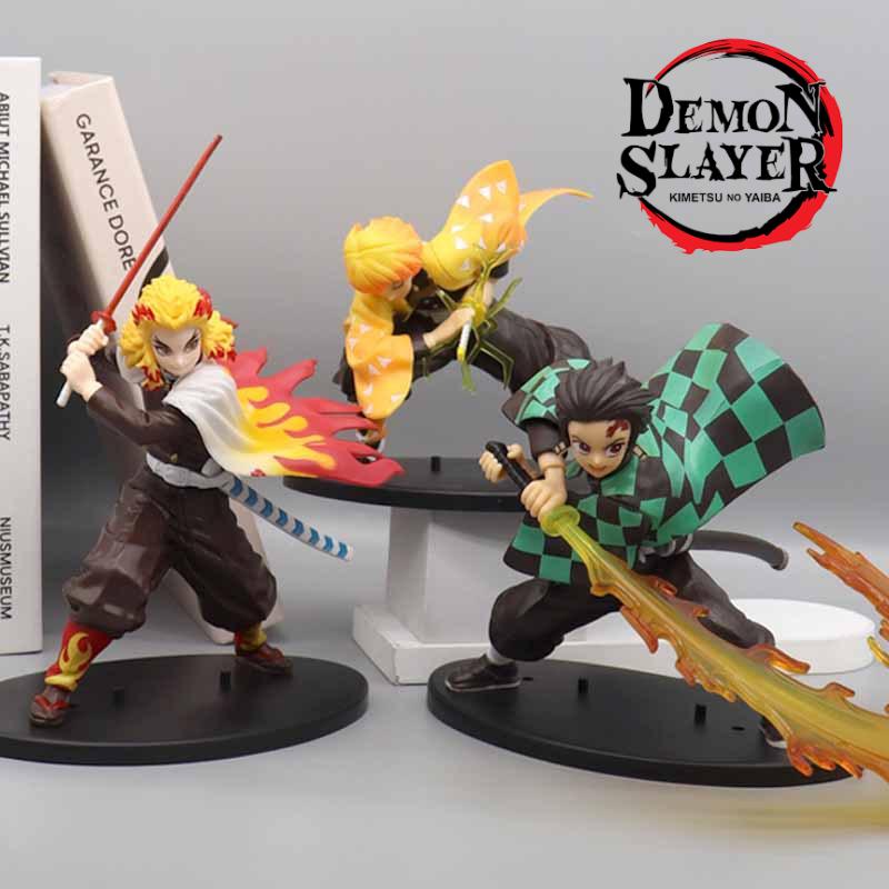 Tanjirou Demon Slayer Zenitsu Kyoujurou Pvc Action Figure Model Toys Decoration