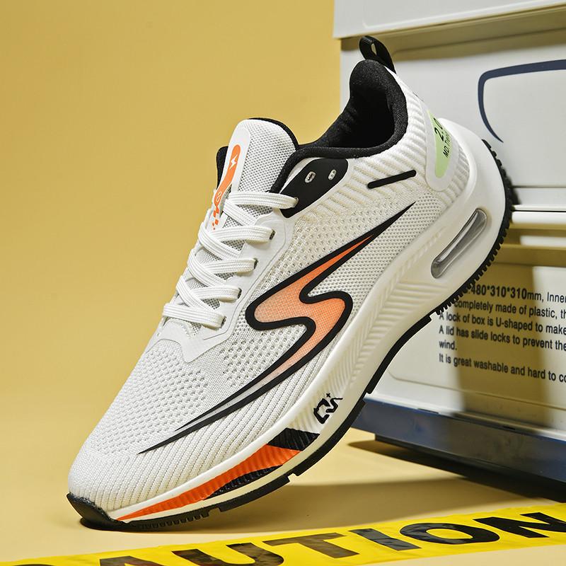 2025 summer new men's shoes fashion trend lightweight sports shoes breathable mesh casual shoes men's shock-absorbing running shoes