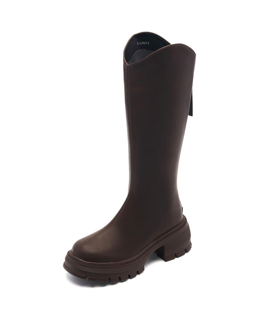 Spur Slouchy Platform Long Boots 6Cm -Ua9054 (3Color)