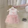 Girls Summer Chic Tulle Princess Dress Kids Sleeveless Vest Party Gown Baby Mesh Skirt Elegant Casual Wear