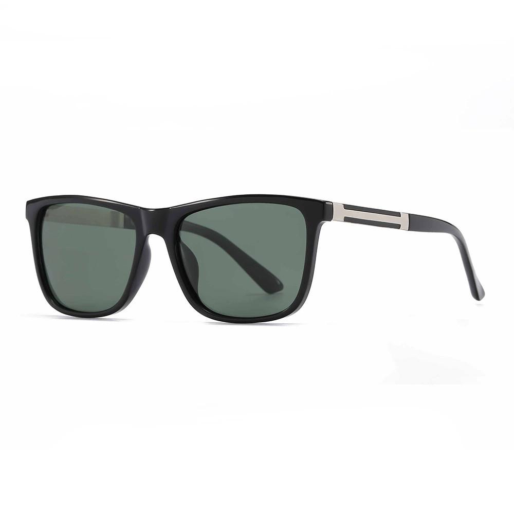 

Mens Summer Black Frame Polarized Sunglasses With Antiuv Coating For Driving And Leisure BrightBlackFrameGreenLens