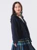 Beams Boy Women's Cotton Military Hooded Blouson Jacket, D.Navy, Free Size