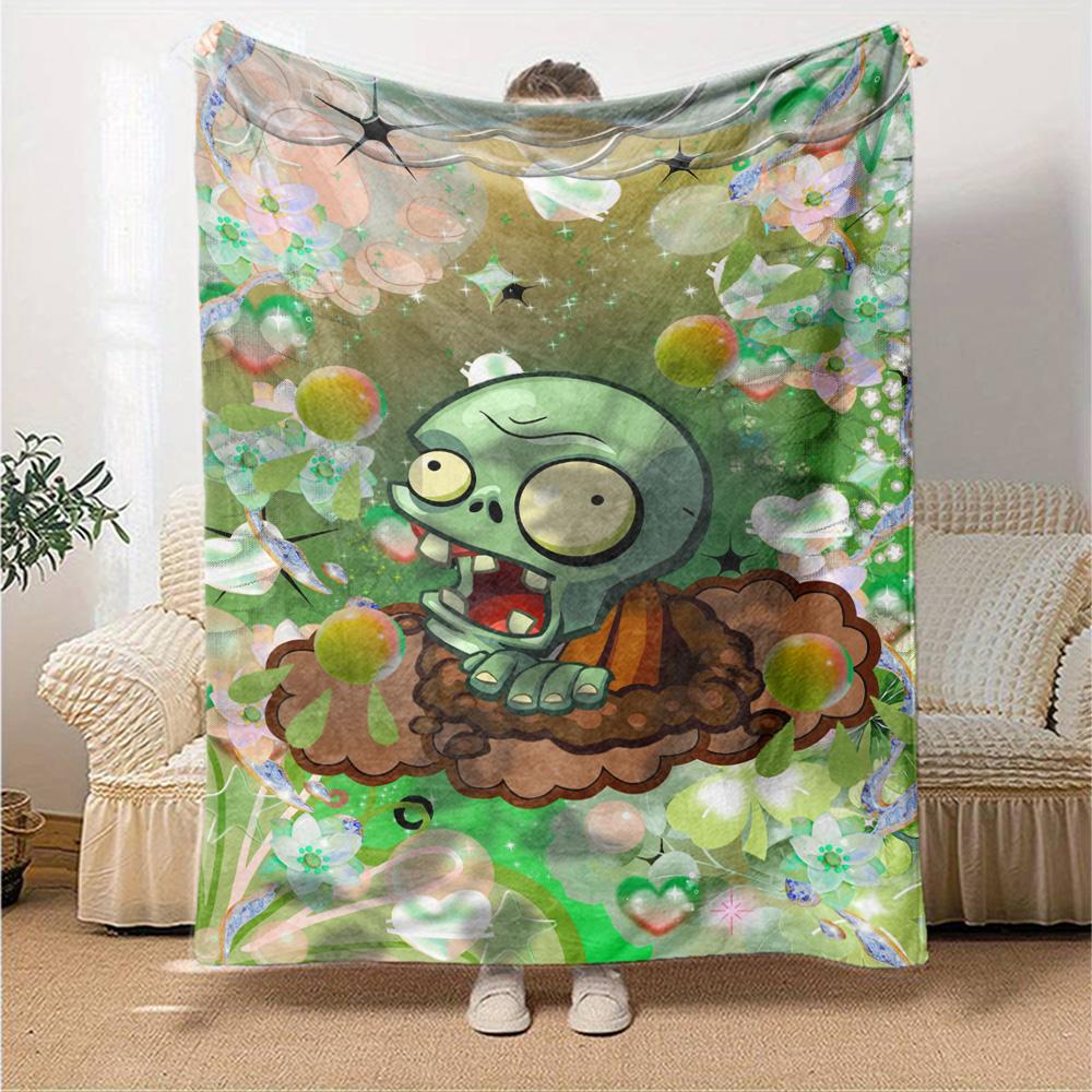 Plants Vs. Zombies Blanket Warmthful Decor Suitable for Chair Bedding Sofa Four Seasons Multipurpose Playful Design