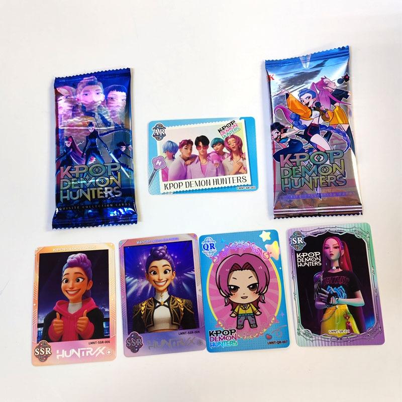 New 150pcs KPop Demon Hunters Collectible Cards, Advanced Laser HUNTR/X Trading Card Set, Premium Flash Cards for Anime Fans