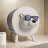 Kreativer Eisbär Rollenpapierhalter mit Brille Niedlicher Cartoon-Bär Papiertuchspender Badezimmer Toilettenpapier Aufbewahrungs-Organizer