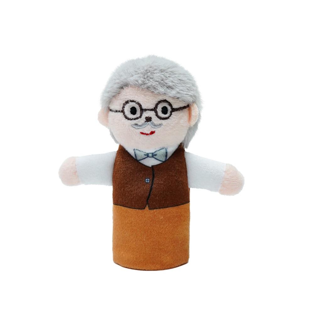 Плюшевая кукла Семья Плюшевая пальчиковая кукла Рассказывание историй Пальцевая кукла Кукла Мальчик и Девочка Grandfather