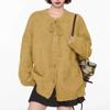 Autumn and winter retro lace-up sweater jacket women's loose lazy style new knitted cardigan top women