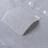 100% Cotton Oxford 3XL Men's Shirts Short Sleeve Regular Fit Formal Single Pocket Work Gray White Shirt