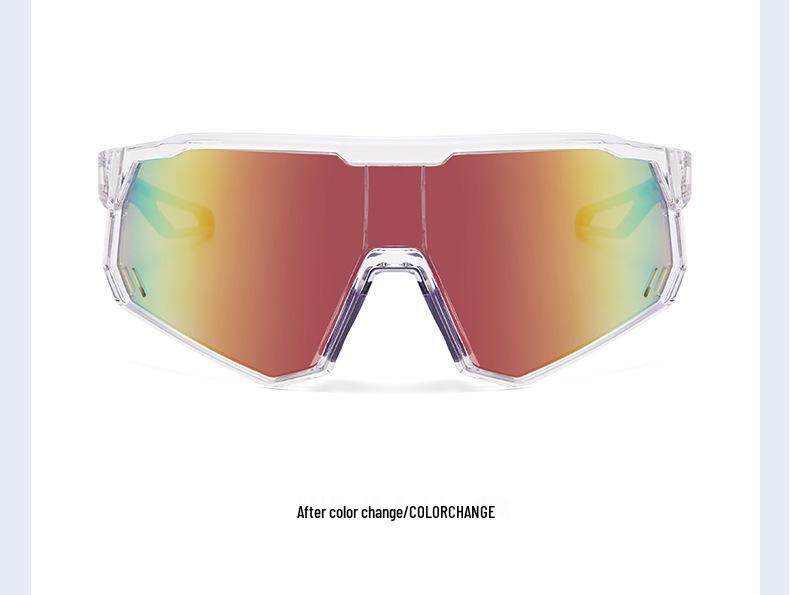 Unisex Photochromic Cycling Sunglasses with Large Integrated Lens