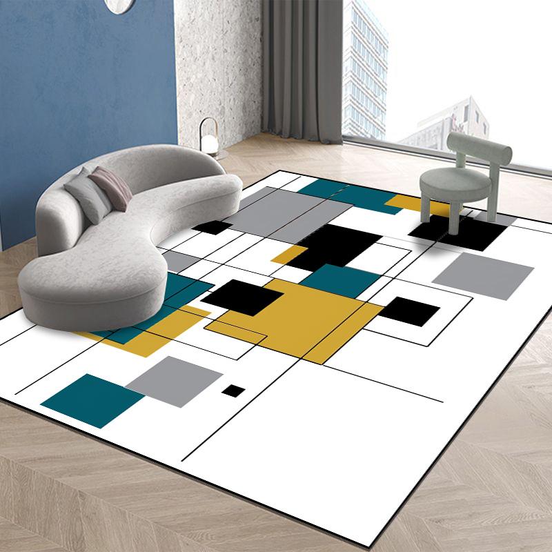Moderne Teppiche für Wohnzimmer Geometrisches Dekor Mehrfarbiger Teppich Zuhause Sofa Bereichsteppiche Schlafzimmerdekoration Weiche Matte