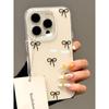 Simple and Stylish Multiple Lines Bow for Apple 16 Promax Mobile Phone Case for IPhone 15 Female New Model 14