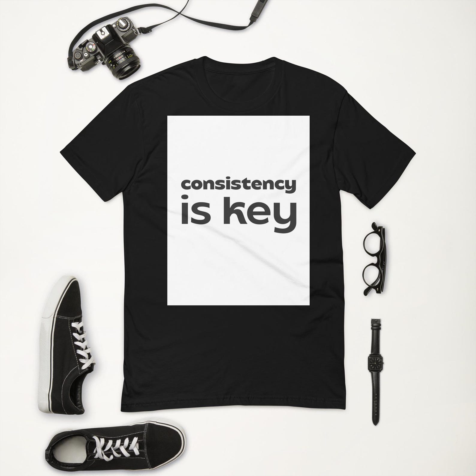 BlkWt.Co - Consistency is Key - Short Sleeve T-shirt 4XL