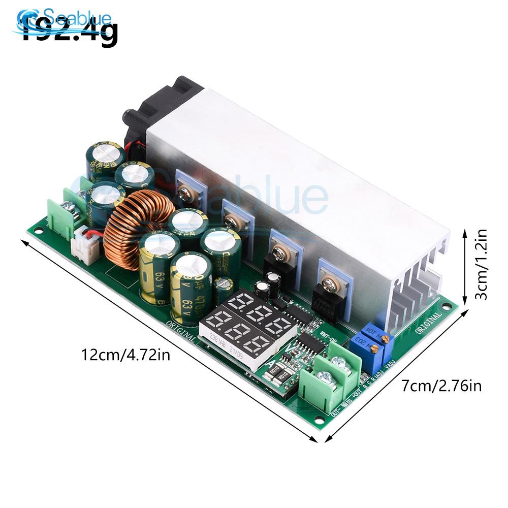 1PC DC12-80V 20A Adjustable Step-down Power Supply Module High Performance 600W Digital Display Buck Converter Constant Current