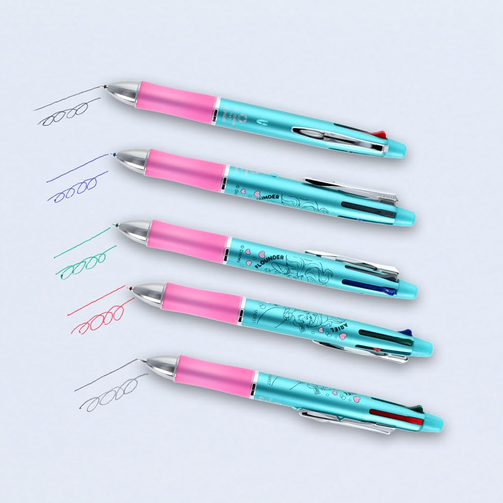Stationery Little Mermaid Disney Goods Multicolor Ballpoint Pen and Mechanical Pencil Grip Little Mermaid S4658027 Sun-Star Dr. 4+1