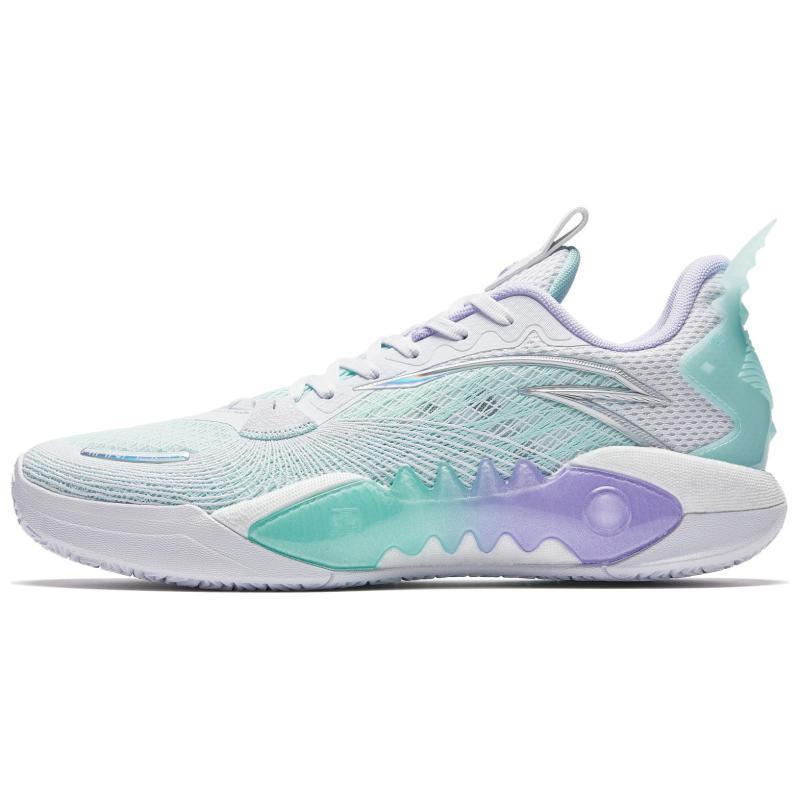 Anta Frenzy 5team V2 Cushioning, Wear Resistant Low Top Basketball Shoes Men's White Blue Purple Sneakers