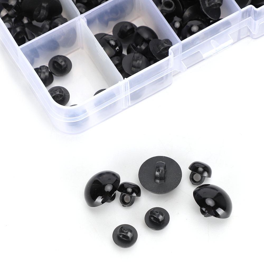100pcs Plastic Plastic Crafts Black Toy Accessories Doll Accessories Doll Eyes  Sewing Accessories