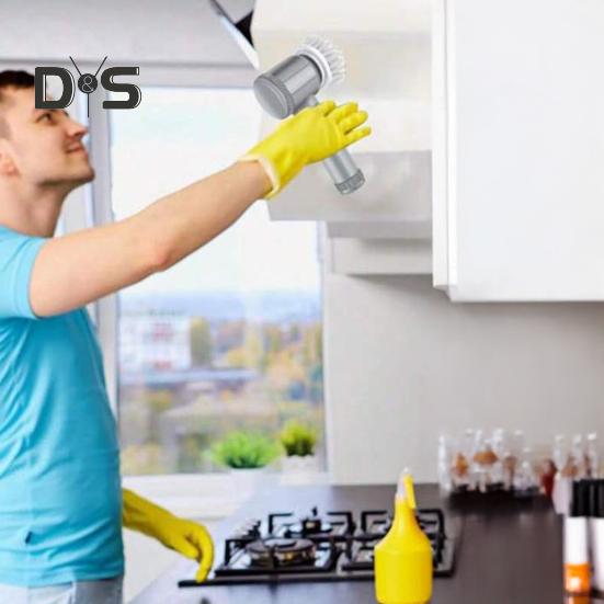 Rechargeable Power Scrubber Cleaning Brush 360 Degree Rotating Deep Cleaning Cordless Power Electric Scrubber